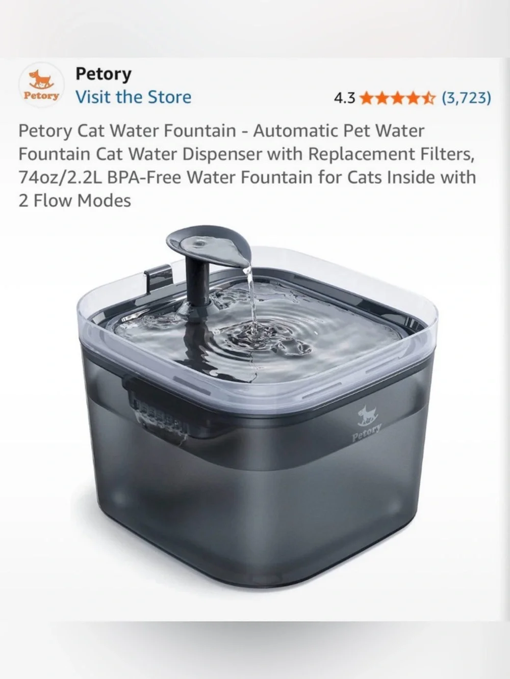 Filters for Pet Cat Water Fountain Petory